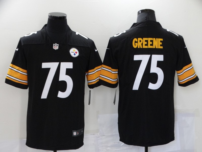 Men Pittsburgh Steelers #75 Greene Black Nike Vapor Untouchable Limited 2021 NFL Jerseys